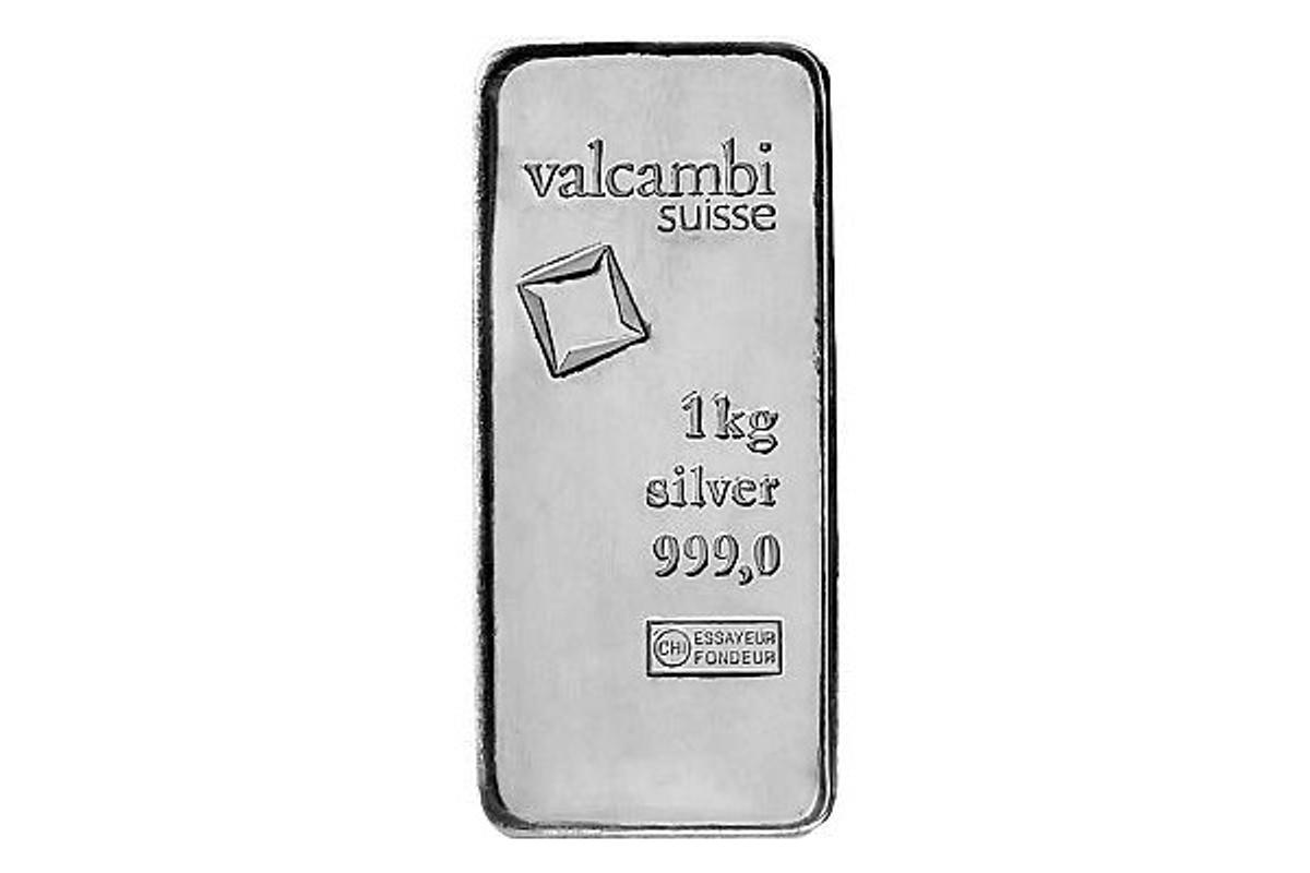 Valcambi Suisse 1 kg Silver Bar, photograph 1 of 1